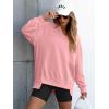 imageANRABESS Womens Oversized Sweatshirt V Neck Long Sleeve Tunic Lightweight Pullover 2025 Spring Casual Tops Teen Girl OutfitsPink