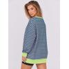 imageANRABESS Womens Oversized Sweatshirt V Neck Long Sleeve Tunic Lightweight Pullover 2025 Spring Casual Tops Teen Girl OutfitsPink Green