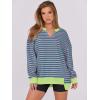 imageANRABESS Womens Oversized Sweatshirt V Neck Long Sleeve Tunic Lightweight Pullover 2025 Spring Casual Tops Teen Girl OutfitsPink Green
