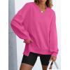 imageANRABESS Womens Oversized Sweatshirt V Neck Long Sleeve Tunic Lightweight Pullover 2025 Spring Casual Tops Teen Girl OutfitsRose