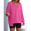imageANRABESS Womens Oversized Sweatshirt V Neck Long Sleeve Tunic Lightweight Pullover 2025 Spring Casual Tops Teen Girl OutfitsRose