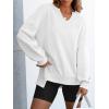 imageANRABESS Womens Oversized Sweatshirt V Neck Long Sleeve Tunic Lightweight Pullover 2025 Spring Casual Tops Teen Girl OutfitsWhite