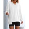 imageANRABESS Womens Oversized Sweatshirt V Neck Long Sleeve Tunic Lightweight Pullover 2025 Spring Casual Tops Teen Girl OutfitsWhite