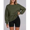 imageANRABESS Womens Sweatshirts Oversized Fleece Crew Neck Pullover Hoodies Casual Comfy 2025 Fall Fashion Basic SweatshirtArmygreen