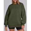 imageANRABESS Womens Sweatshirts Oversized Fleece Crew Neck Pullover Hoodies Casual Comfy 2025 Fall Fashion Basic SweatshirtArmygreen