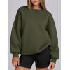 imageANRABESS Womens Sweatshirts Oversized Fleece Crew Neck Pullover Hoodies Casual Comfy 2025 Fall Fashion Basic SweatshirtArmygreen