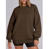 imageANRABESS Womens Sweatshirts Oversized Fleece Crew Neck Pullover Hoodies Casual Comfy 2025 Fall Fashion Basic SweatshirtBrown