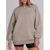imageANRABESS Womens Sweatshirts Oversized Fleece Crew Neck Pullover Hoodies Casual Comfy 2025 Fall Fashion Basic SweatshirtCoffee Grey