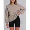 imageANRABESS Womens Sweatshirts Oversized Fleece Crew Neck Pullover Hoodies Casual Comfy 2025 Fall Fashion Basic SweatshirtCoffee Grey