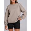 imageANRABESS Womens Sweatshirts Oversized Fleece Crew Neck Pullover Hoodies Casual Comfy 2025 Fall Fashion Basic SweatshirtCoffee Grey