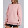 imageANRABESS Womens Sweatshirts Oversized Fleece Crew Neck Pullover Hoodies Casual Comfy 2025 Fall Fashion Basic SweatshirtPink