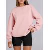 imageANRABESS Womens Sweatshirts Oversized Fleece Crew Neck Pullover Hoodies Casual Comfy 2025 Fall Fashion Basic SweatshirtPink