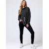 imageANRABESS Womens Turtleneck Sweatshirts Drawstring Waist Pullover Tops Loose Fit Long Sleeve Hoodies 2024 Fall Preppy OutfitsBlack