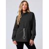 imageANRABESS Womens Turtleneck Sweatshirts Drawstring Waist Pullover Tops Loose Fit Long Sleeve Hoodies 2024 Fall Preppy OutfitsBlack