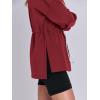 imageANRABESS Womens Turtleneck Sweatshirts Drawstring Waist Pullover Tops Loose Fit Long Sleeve Hoodies 2024 Fall Preppy OutfitsBurgundy