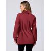 imageANRABESS Womens Turtleneck Sweatshirts Drawstring Waist Pullover Tops Loose Fit Long Sleeve Hoodies 2024 Fall Preppy OutfitsBurgundy