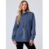 imageANRABESS Womens Turtleneck Sweatshirts Drawstring Waist Pullover Tops Loose Fit Long Sleeve Hoodies 2024 Fall Preppy OutfitsDeep Blue