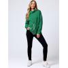 imageANRABESS Womens Turtleneck Sweatshirts Drawstring Waist Pullover Tops Loose Fit Long Sleeve Hoodies 2024 Fall Preppy OutfitsGreen