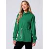 imageANRABESS Womens Turtleneck Sweatshirts Drawstring Waist Pullover Tops Loose Fit Long Sleeve Hoodies 2024 Fall Preppy OutfitsGreen