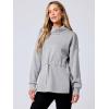 imageANRABESS Womens Turtleneck Sweatshirts Drawstring Waist Pullover Tops Loose Fit Long Sleeve Hoodies 2024 Fall Preppy OutfitsGrey
