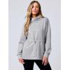 imageANRABESS Womens Turtleneck Sweatshirts Drawstring Waist Pullover Tops Loose Fit Long Sleeve Hoodies 2024 Fall Preppy OutfitsGrey
