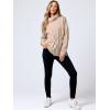 imageANRABESS Womens Turtleneck Sweatshirts Drawstring Waist Pullover Tops Loose Fit Long Sleeve Hoodies 2024 Fall Preppy OutfitsKhaki