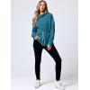 imageANRABESS Womens Turtleneck Sweatshirts Drawstring Waist Pullover Tops Loose Fit Long Sleeve Hoodies 2024 Fall Preppy OutfitsLake