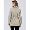 imageANRABESS Womens Turtleneck Sweatshirts Drawstring Waist Pullover Tops Loose Fit Long Sleeve Hoodies 2024 Fall Preppy OutfitsLight Khaki
