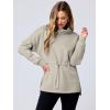 imageANRABESS Womens Turtleneck Sweatshirts Drawstring Waist Pullover Tops Loose Fit Long Sleeve Hoodies 2024 Fall Preppy OutfitsLight Khaki