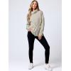 imageANRABESS Womens Turtleneck Sweatshirts Drawstring Waist Pullover Tops Loose Fit Long Sleeve Hoodies 2024 Fall Preppy OutfitsLight Khaki