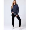 imageANRABESS Womens Turtleneck Sweatshirts Drawstring Waist Pullover Tops Loose Fit Long Sleeve Hoodies 2024 Fall Preppy OutfitsNavy Blue