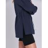imageANRABESS Womens Turtleneck Sweatshirts Drawstring Waist Pullover Tops Loose Fit Long Sleeve Hoodies 2024 Fall Preppy OutfitsNavy Blue