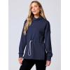 imageANRABESS Womens Turtleneck Sweatshirts Drawstring Waist Pullover Tops Loose Fit Long Sleeve Hoodies 2024 Fall Preppy OutfitsNavy Blue