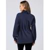 imageANRABESS Womens Turtleneck Sweatshirts Drawstring Waist Pullover Tops Loose Fit Long Sleeve Hoodies 2024 Fall Preppy OutfitsNavy Blue