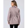 imageANRABESS Womens Turtleneck Sweatshirts Drawstring Waist Pullover Tops Loose Fit Long Sleeve Hoodies 2024 Fall Preppy OutfitsNutmeg