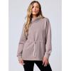 imageANRABESS Womens Turtleneck Sweatshirts Drawstring Waist Pullover Tops Loose Fit Long Sleeve Hoodies 2024 Fall Preppy OutfitsNutmeg