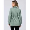 imageANRABESS Womens Turtleneck Sweatshirts Drawstring Waist Pullover Tops Loose Fit Long Sleeve Hoodies 2024 Fall Preppy OutfitsPea Green