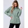 imageANRABESS Womens Turtleneck Sweatshirts Drawstring Waist Pullover Tops Loose Fit Long Sleeve Hoodies 2024 Fall Preppy OutfitsPea Green