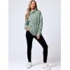 imageANRABESS Womens Turtleneck Sweatshirts Drawstring Waist Pullover Tops Loose Fit Long Sleeve Hoodies 2024 Fall Preppy OutfitsPea Green