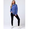 imageANRABESS Womens Turtleneck Sweatshirts Drawstring Waist Pullover Tops Loose Fit Long Sleeve Hoodies 2024 Fall Preppy OutfitsRoyal Blue