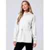 imageANRABESS Womens Turtleneck Sweatshirts Drawstring Waist Pullover Tops Loose Fit Long Sleeve Hoodies 2024 Fall Preppy OutfitsWhite