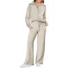 imageANRABESS Women 2 Piece Outfits Sweatsuit Oversized Sweatshirt Sweatpants Tracksuit Sweat Lounge Matching Set 2025 Fall TrendyLight Khaki