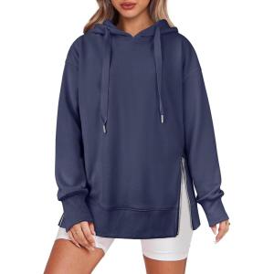 imageANRABESS Women Oversized Hoodies Side Zipper Fleece Long Sweatshirts Lightweight Tunic Pullover 2024 Fall Trendy ClothesRoyal Blue