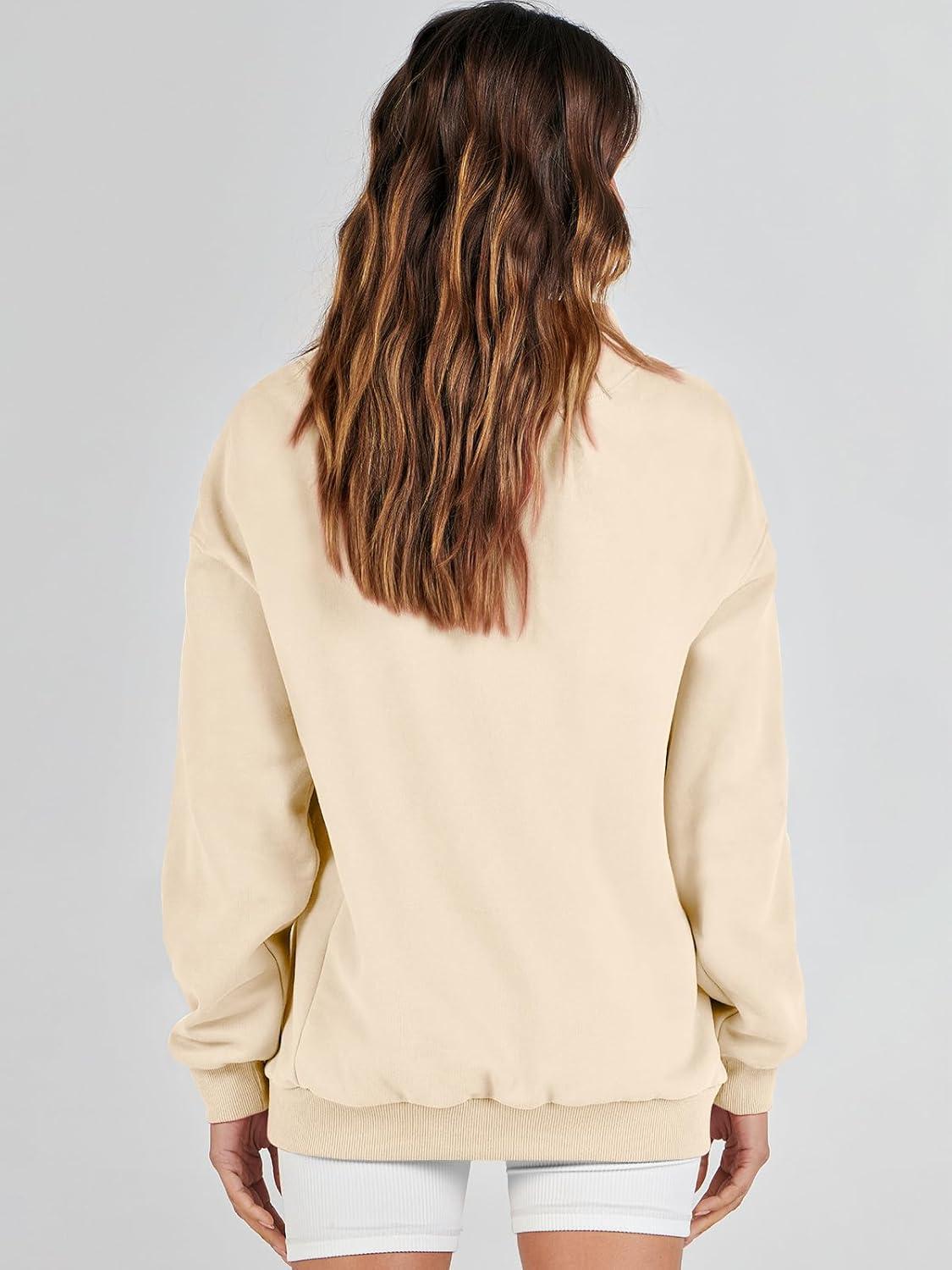 imageANRABESS Womens Oversized Sweatshirts Turtleneck Pullover Long Sleeve Hoodies Tops 2024 Fall Fashion Preppy OutfitsApricot