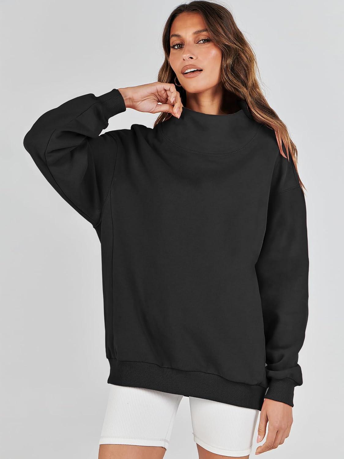 imageANRABESS Womens Oversized Sweatshirts Turtleneck Pullover Long Sleeve Hoodies Tops 2024 Fall Fashion Preppy OutfitsBlack