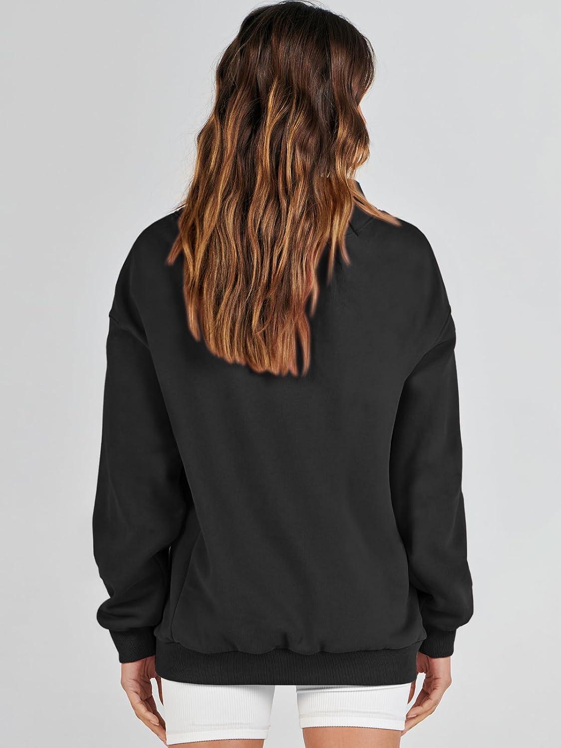 imageANRABESS Womens Oversized Sweatshirts Turtleneck Pullover Long Sleeve Hoodies Tops 2024 Fall Fashion Preppy OutfitsBlack