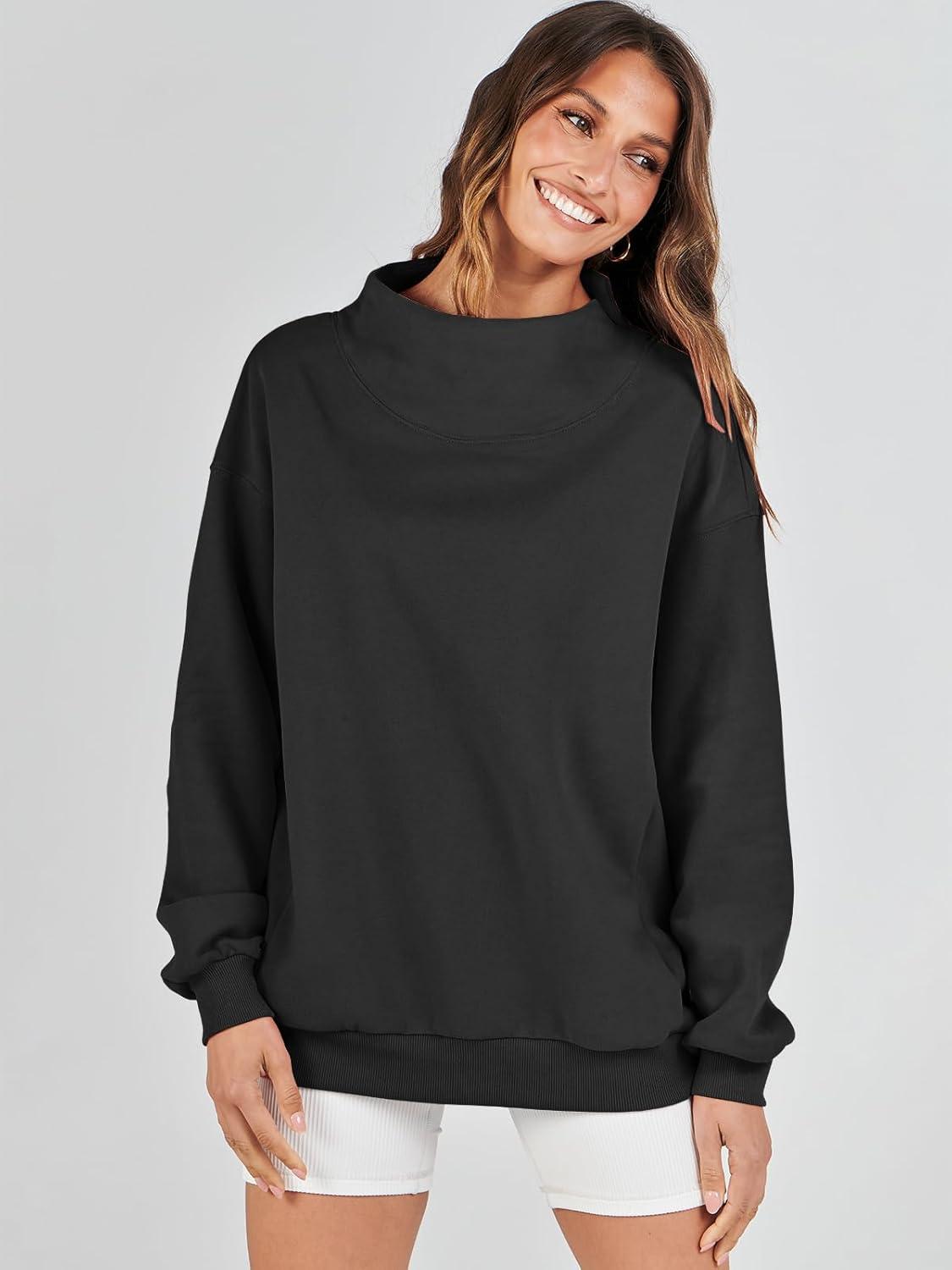 imageANRABESS Womens Oversized Sweatshirts Turtleneck Pullover Long Sleeve Hoodies Tops 2024 Fall Fashion Preppy OutfitsBlack
