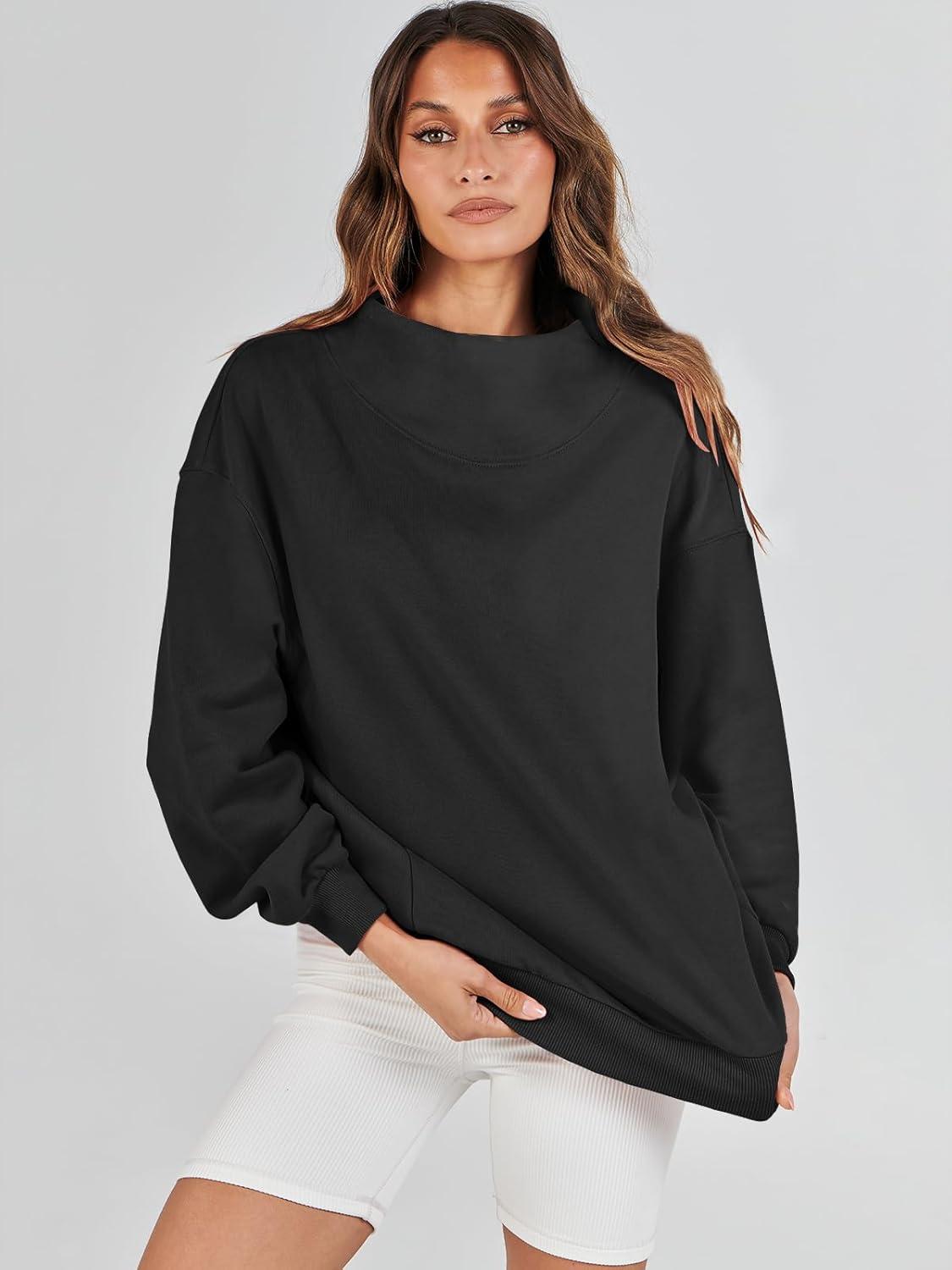 imageANRABESS Womens Oversized Sweatshirts Turtleneck Pullover Long Sleeve Hoodies Tops 2024 Fall Fashion Preppy OutfitsBlack