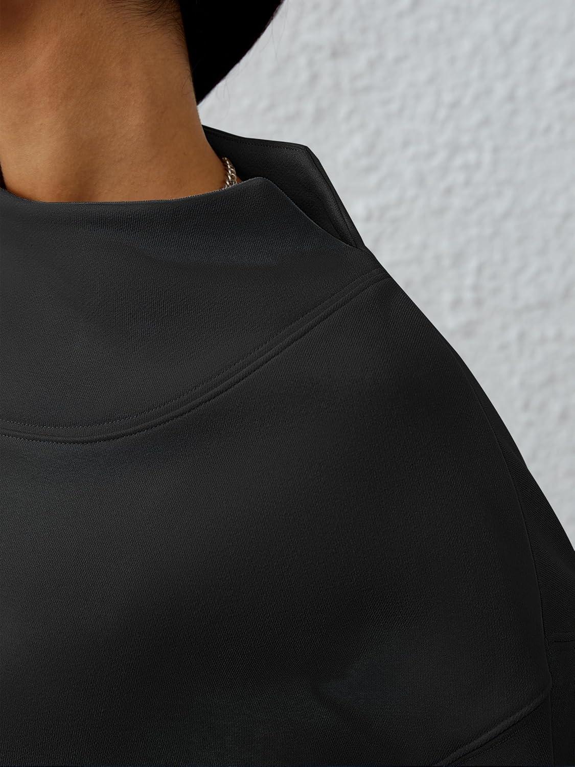 imageANRABESS Womens Oversized Sweatshirts Turtleneck Pullover Long Sleeve Hoodies Tops 2024 Fall Fashion Preppy OutfitsBlack