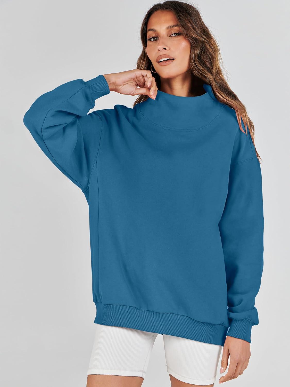 imageANRABESS Womens Oversized Sweatshirts Turtleneck Pullover Long Sleeve Hoodies Tops 2024 Fall Fashion Preppy OutfitsBlue